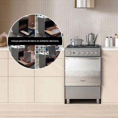 COCINA A GAS SAMSUNG CON 4 QUEMADORES CON QUEMADOR RÁPIDO - 8