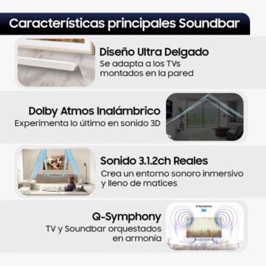 SOUNDBAR SAMSUNG ULTRA SLIM HW-S801D 3.1.2 CH SUB WOOFER - 4