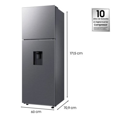REFRIGERADOR TOP MOUNT FREEZER SAMSUNG 341L SPACE MAX RT35CG5540S9ZS - 3