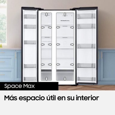 Refrigerador Side by Side con dispensador 560L Negro - 6