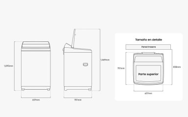 Lavadora carga superior 17Kg Eco Bubble™ Grafito 2026 - 3