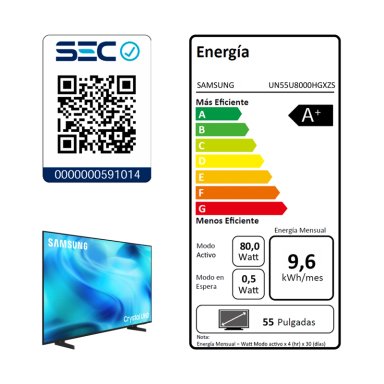 55" Crystal UHD U8000H 4K Smart TV (2026) - 8