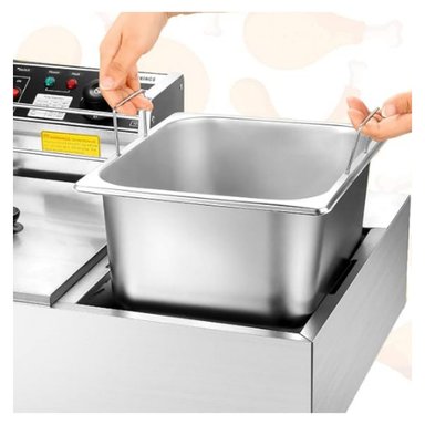 FREIDORA ELÉCTRICA 12L ACERO INOX 5500W POTENTE 2 PUESTOS - 9