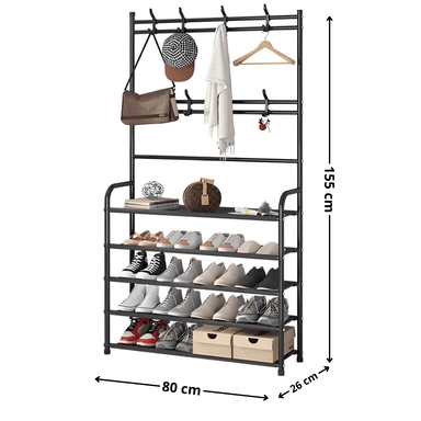 ZAPATERO UTILÍSIMO 58888-6222 ORGANIZADOR 3 EN 1 ZAPATOS ARMARIO PERCHERO - 3