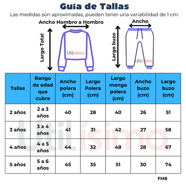 SET CONJUNTO ALGODON NIÑA TEDMIMAK BLANCO 2 PIEZAS BUZO POLERON 2 A 5 AÑOS QUEEN BUTTERFLY - 2