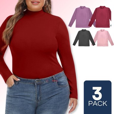PACK 3 CAMISETA BEATLE MUJER MANGA LARGA PRIMERA CAPA POLAR - 1