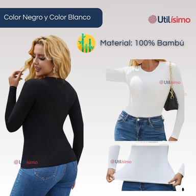 CAMISETAS MANGA LARGA BAMBÚ MUJER PRIMERA CAPA - 2