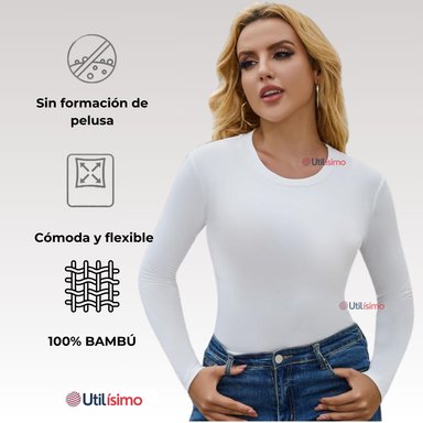 CAMISETAS MANGA LARGA BAMBÚ MUJER PRIMERA CAPA - 6