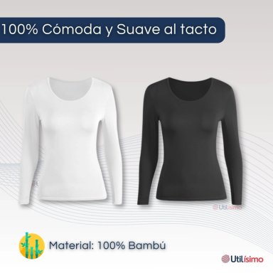 PACK 3 CAMISETAS MANGA LARGA BAMBÚ MUJER PRIMERA CAPA - 4