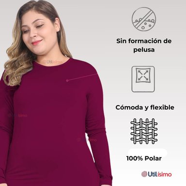 PACK 3 CAMISETA MANGA LARGA POLAR MUJER PRIMERA CAPA SURTIDO - 4