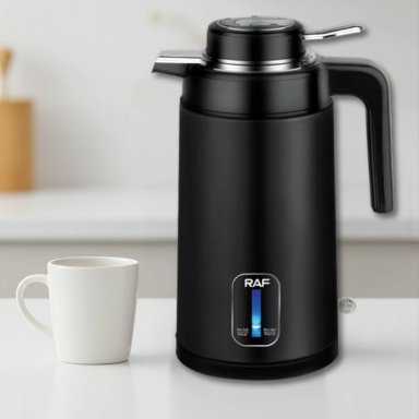 TERMO HERVIDOR ELÉCTRICO ACERO INOXIDABLE 2.0 LITROS EN COLOR NEGRO - 1