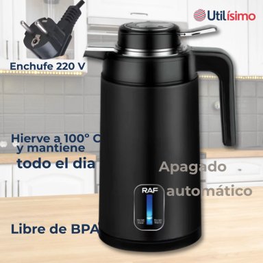 TERMO HERVIDOR ELÉCTRICO ACERO INOXIDABLE 2.0 LITROS EN COLOR NEGRO - 5