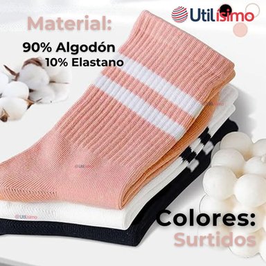 PACK 12 CALCETINES ANTIDESLIZANTES LARGOS MUJER - 2