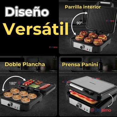 PLANCHA PARRILLERA ELÉCTRICA 2000W ASADORA DOBLE CARA ANTIADHERENTE - 5