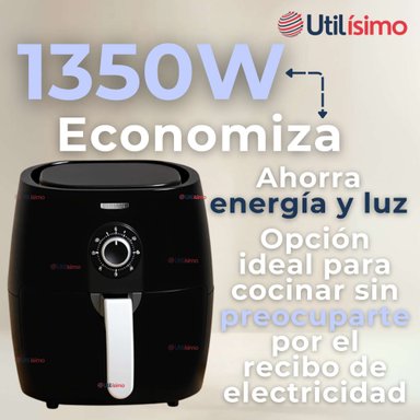 FREIDORA DE AIRE PREMIUM 5 LITROS 1350W+KIT DE 100 FORROS DE PAPEL DESECHABLE - 10