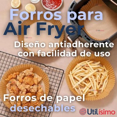 FREIDORA DE AIRE PREMIUM 5 LITROS 1350W+KIT DE 100 FORROS DE PAPEL DESECHABLE - 11