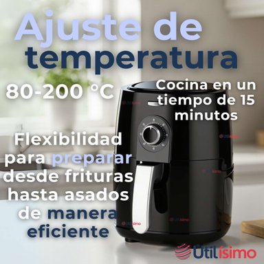 FREIDORA DE AIRE PREMIUM 5 LITROS 1350W+KIT DE 100 FORROS DE PAPEL DESECHABLE - 12