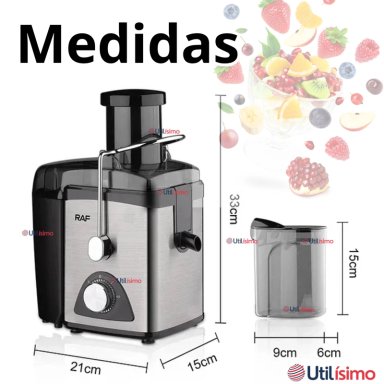 EXTRACTOR EXPRIMIDOR DE JUGOS ELE CTRICO 800W DE POTENCIA FRUTAS Y VERDURAS - 5