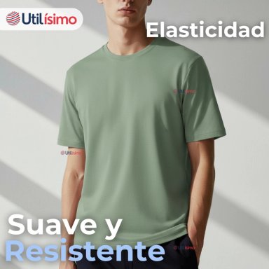 CAMISETA POLERA 100% BAMBU BASICA LISA ELASTICA HOMBRE COLORES SURTIDOS - 10