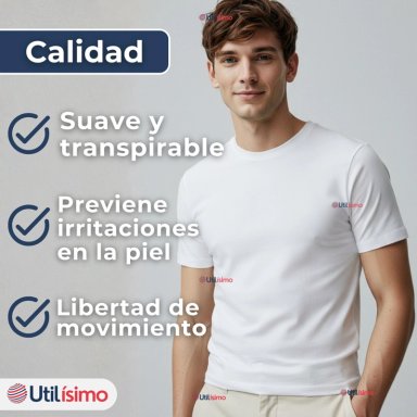 CAMISETA POLERA 100% BAMBU BASICA LISA ELASTICA HOMBRE COLORES SURTIDOS - 11