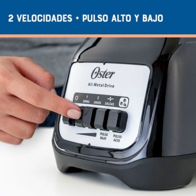 LICUADORA OSTER® 2 VELOCIDADES MAS PULSO Y VASO DE VIDRIO BLSTKAGBPB - 7