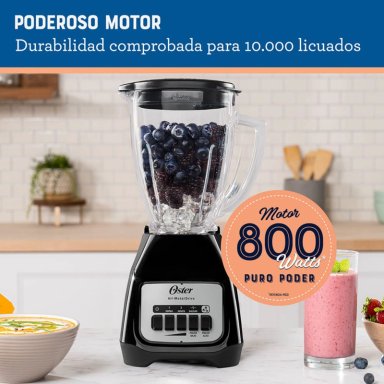 LICUADORA OSTER® 2 VELOCIDADES MAS PULSO Y VASO DE VIDRIO BLSTKAGBPB - 4