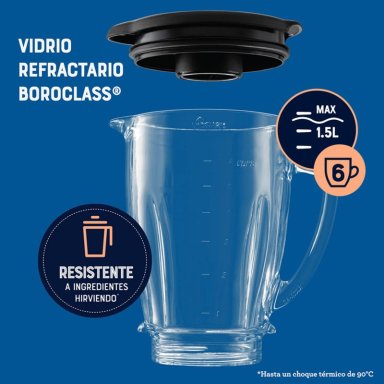 LICUADORA OSTER® 2 VELOCIDADES MAS PULSO Y VASO DE VIDRIO BLSTKAGBPB - 6