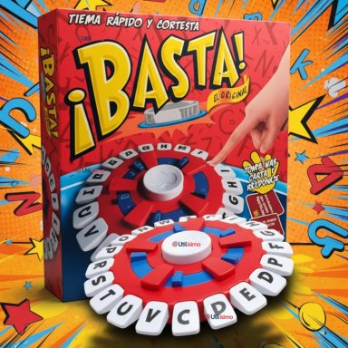 BASTA JUEGO DE PALABRAS CALIDAD PREMIUM PIENSA RAPIDO Y CONTESTA STOP ORIGINAL - 1