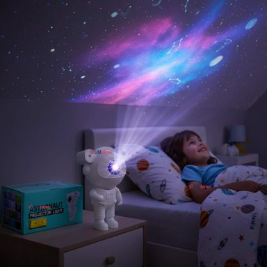 LAMPARA PROYECTOR ASTRONAUTA DE GALAXIA LUZ LED CON BLUETOOTH - 3
