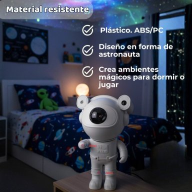 LAMPARA PROYECTOR ASTRONAUTA DE GALAXIA LUZ LED CON BLUETOOTH - 5
