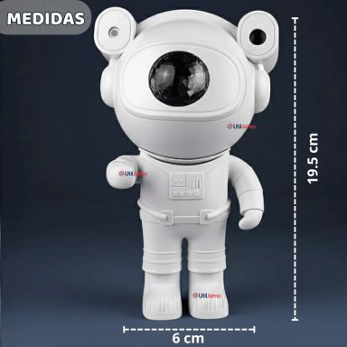 LAMPARA PROYECTOR ASTRONAUTA DE GALAXIA LUZ LED CON BLUETOOTH - 6