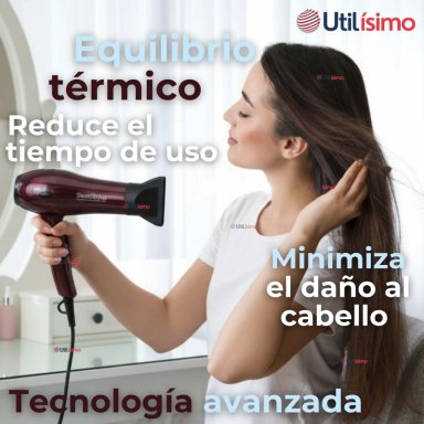 SECADOR DE PELO ALTA POTENCIA PROFESIONAL 5000W CABELLO PELUQUERIA ROJO - 4