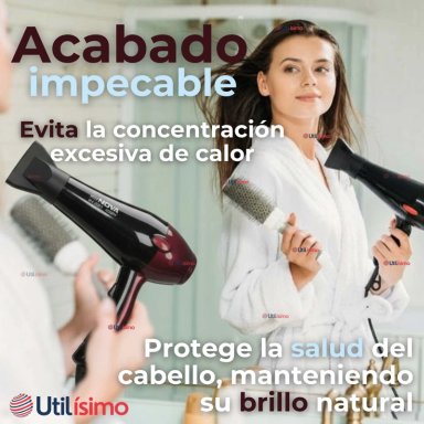 SECADOR DE PELO ALTA POTENCIA PROFESIONAL 5000W CABELLO PELUQUERIA ROJO - 8