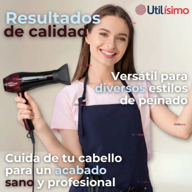 SECADOR DE PELO ALTA POTENCIA PROFESIONAL 5000W CABELLO PELUQUERIA ROJO - 10
