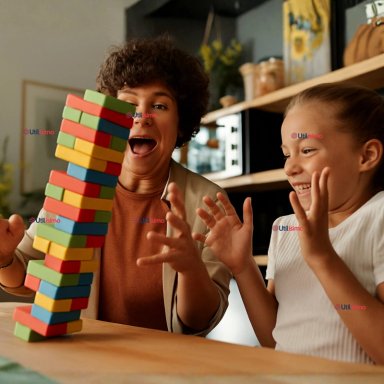 JENGA JUEGO DE MESA 48 PIEZAS MULTICOLOR MADERA ORIGINAL - 1