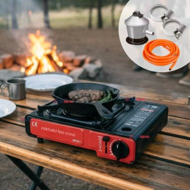 COCINA PORTATIL COCINILLA CAMPING + KIT DE INSTALACION - 1