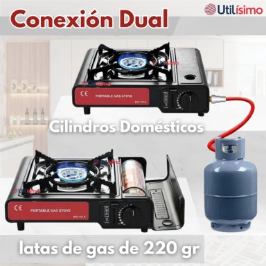 COCINA PORTATIL COCINILLA CAMPING + KIT DE INSTALACION - 5