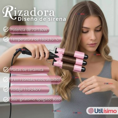 RIZADORA BARRIL CON CALENTAMIENTO RAPIDO PARA ONDAS PERFECTAS - 5