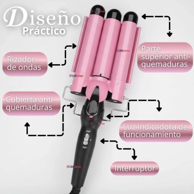 RIZADORA BARRIL CON CALENTAMIENTO RAPIDO PARA ONDAS PERFECTAS - 7