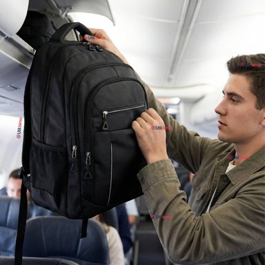 MOCHILA VIAJE CABINA IMPERMEABLE RESISTENTE NOTEBOOK 53CM NEGRO 28L - 1