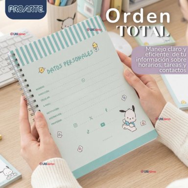 PACK 10 CUADERNOS UNIVERSITARIOS POCHACCO 100 HOJAS PROARTE DISEÑOS SURTIDOS - 6