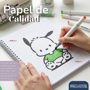 PACK 10 CUADERNOS UNIVERSITARIOS POCHACCO 100 HOJAS PROARTE DISEÑOS SURTIDOS - 9