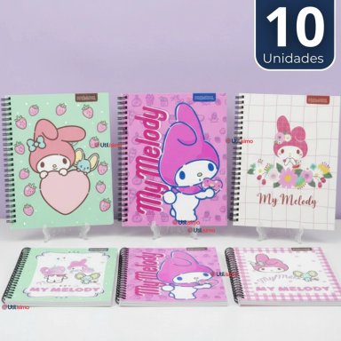 PACK 10 CUADERNOS UNIVERSITARIOS MY MELODY 100 HOJAS PROARTE DISEÑOS SURTIDOS - 1