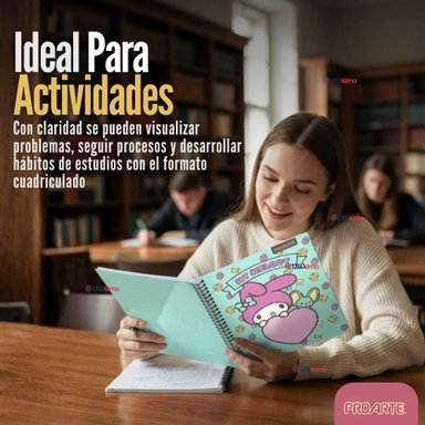 PACK 10 CUADERNOS UNIVERSITARIOS MY MELODY 100 HOJAS PROARTE DISEÑOS SURTIDOS - 5