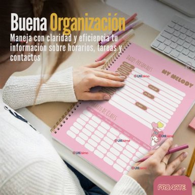 PACK 10 CUADERNOS UNIVERSITARIOS MY MELODY 100 HOJAS PROARTE DISEÑOS SURTIDOS - 6