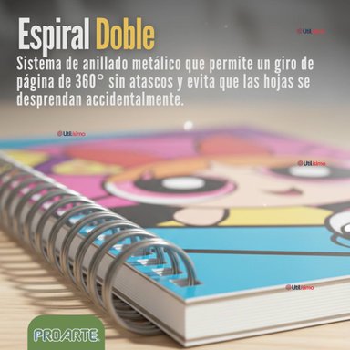 PACK 5 CUADERNOS UNIVERSITARIOS CHICAS SUPERPODEROSAS 100 HOJAS PROARTE POWERPUFF GIRLS - 6
