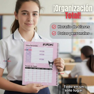 PACK 5 CUADERNOS UNIVERSITARIOS KUROMI PROARTE 7MM 100 HOJAS DISEÑOS SURTIDOS - 8