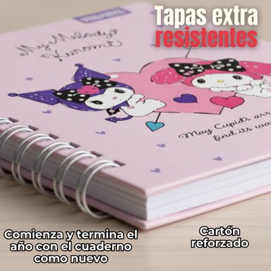 PACK 5 CUADERNOS UNIVERSITARIO MY MELODY & KUROMI PROARTE 7MM 100 HOJAS DISEÑOS SURTIDOS - 5
