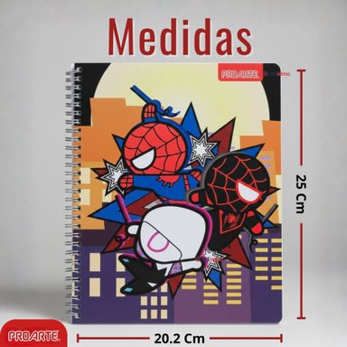 PACK 10 CUADERNOS UNIVERSITARIOS MARVEL HEROES 100 HOJAS PROARTE DISEÑOS SURTIDOS - 4