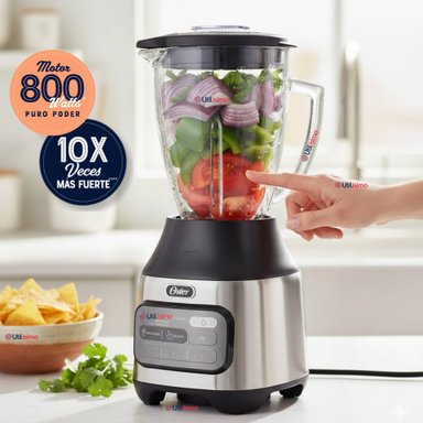 LICUADORA OSTER® CON TECNOLOGIA REVERSIBLE, 2 PROGRAMAS AUTOMATICOS Y 3 VELOCIDADES MAS PULSO - 1